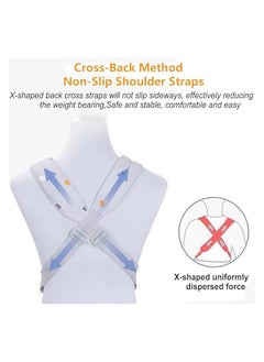 erorex 4-in-1 Baby Sling Carrier Newborn to Toddler, Lightweight Soft Baby Wrap Carrier, Shoulder Strap Grid Breathable Infant Wrap Sling, Baby Hip Seat Holder Carrier, Nursing Sling for Girls and Boys(Grey)  - Image 4