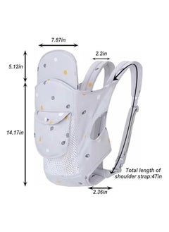 erorex 4-in-1 Baby Sling Carrier Newborn to Toddler, Lightweight Soft Baby Wrap Carrier, Shoulder Strap Grid Breathable Infant Wrap Sling, Baby Hip Seat Holder Carrier, Nursing Sling for Girls and Boys(Grey)  - Image 2