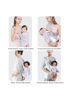erorex 4-in-1 Baby Sling Carrier Newborn to Toddler, Lightweight Soft Baby Wrap Carrier, Shoulder Strap Grid Breathable Infant Wrap Sling, Baby Hip Seat Holder Carrier, Nursing Sling for Girls and Boys(Grey)  - Image 5