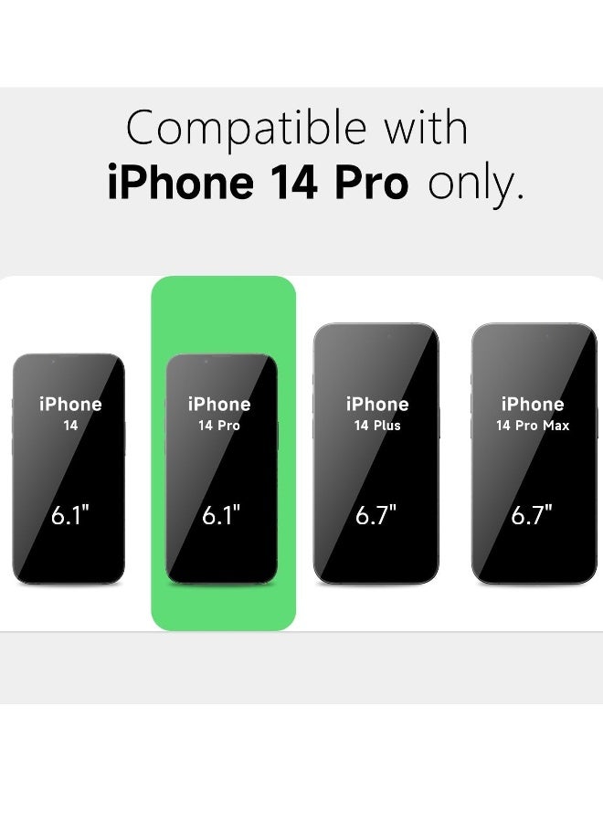 DUSALA iPhone 14 Pro Clear Magnetic Cover Mag Safe Compatible Hybrid Protective Crystal Clear Hard Back Case Shockproof Silicone Frame Slim Transparent Case for Apple iPhone 14 Pro - Image 3