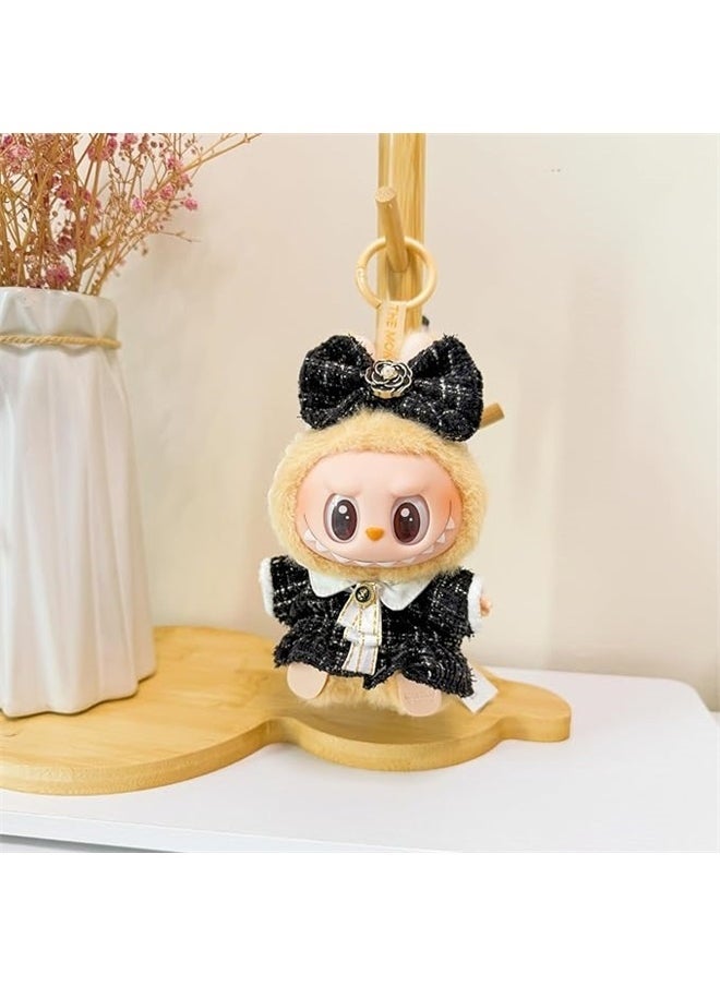 yongsheng Clothes for Outfit,Chic Style Set for 15cm Dolls, Doll Clothes Suitable for 15cm Dolls Accessories， 1 Clothes + 1 Hairband, Fashion Doll Dress Outfit Set Suitable for Accessories, Dress Up Clothes for No Doll (Black)  - Image 5