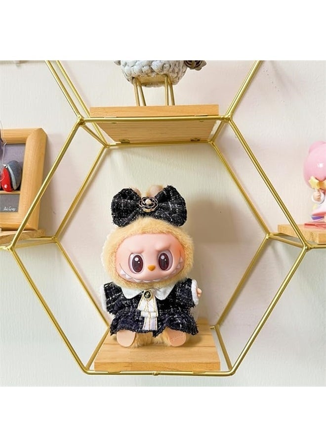 yongsheng Clothes for Outfit,Chic Style Set for 15cm Dolls, Doll Clothes Suitable for 15cm Dolls Accessories， 1 Clothes + 1 Hairband, Fashion Doll Dress Outfit Set Suitable for Accessories, Dress Up Clothes for No Doll (Black)  - Image 4