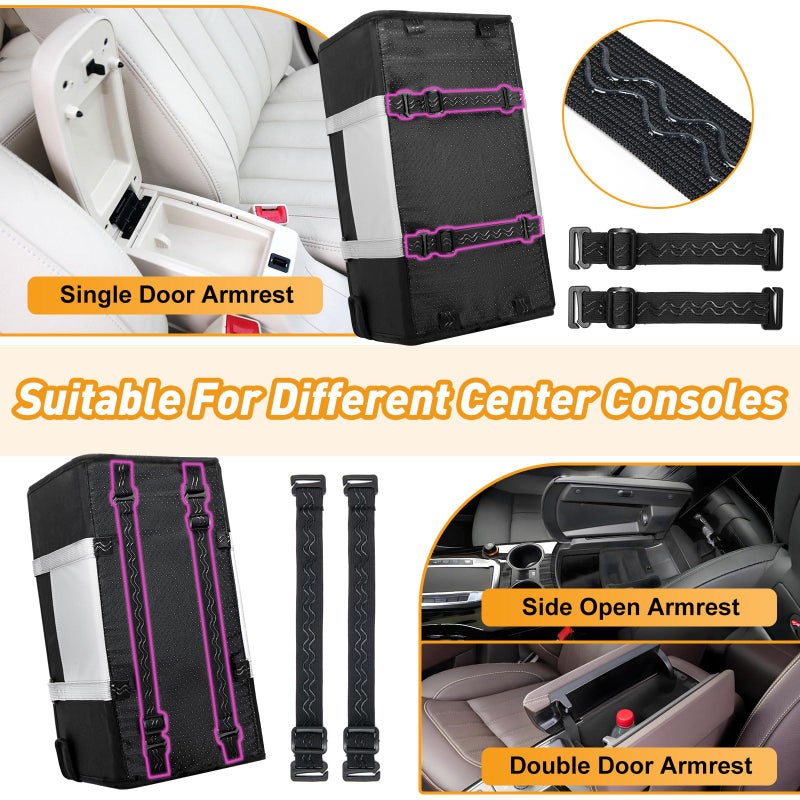 NECKORY Portable Dog Car Seat for Small Dogs - Pet Booster Seat with Safety Leash, Adjustable Straps, Washable Cushion & Storage Pocket - Center Console Puppy Car Seat for Travel - Black - Image 4