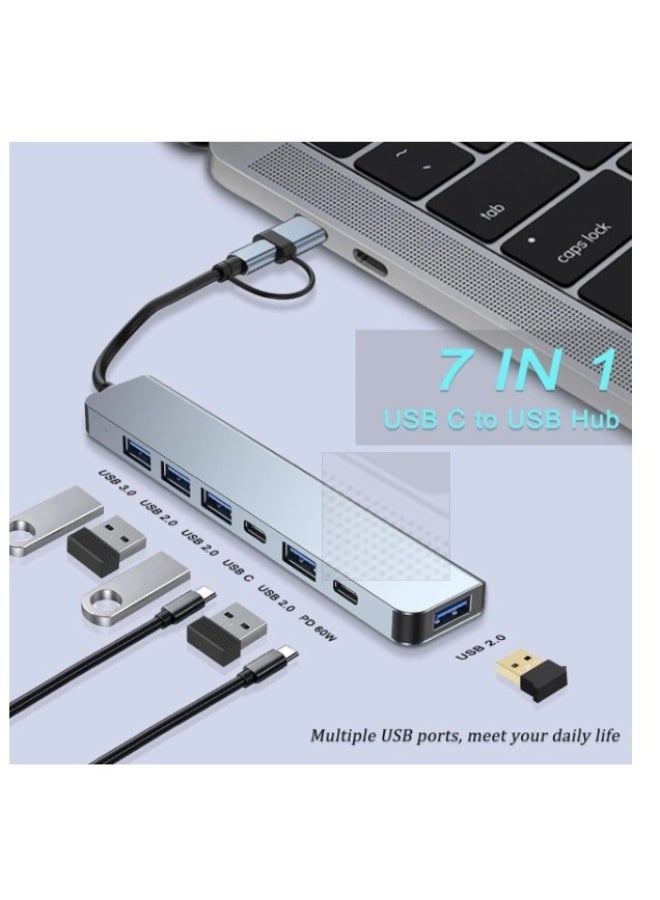 Haing محول متعدد الوظائف 7 في 1 USB و Type-C - Image 3