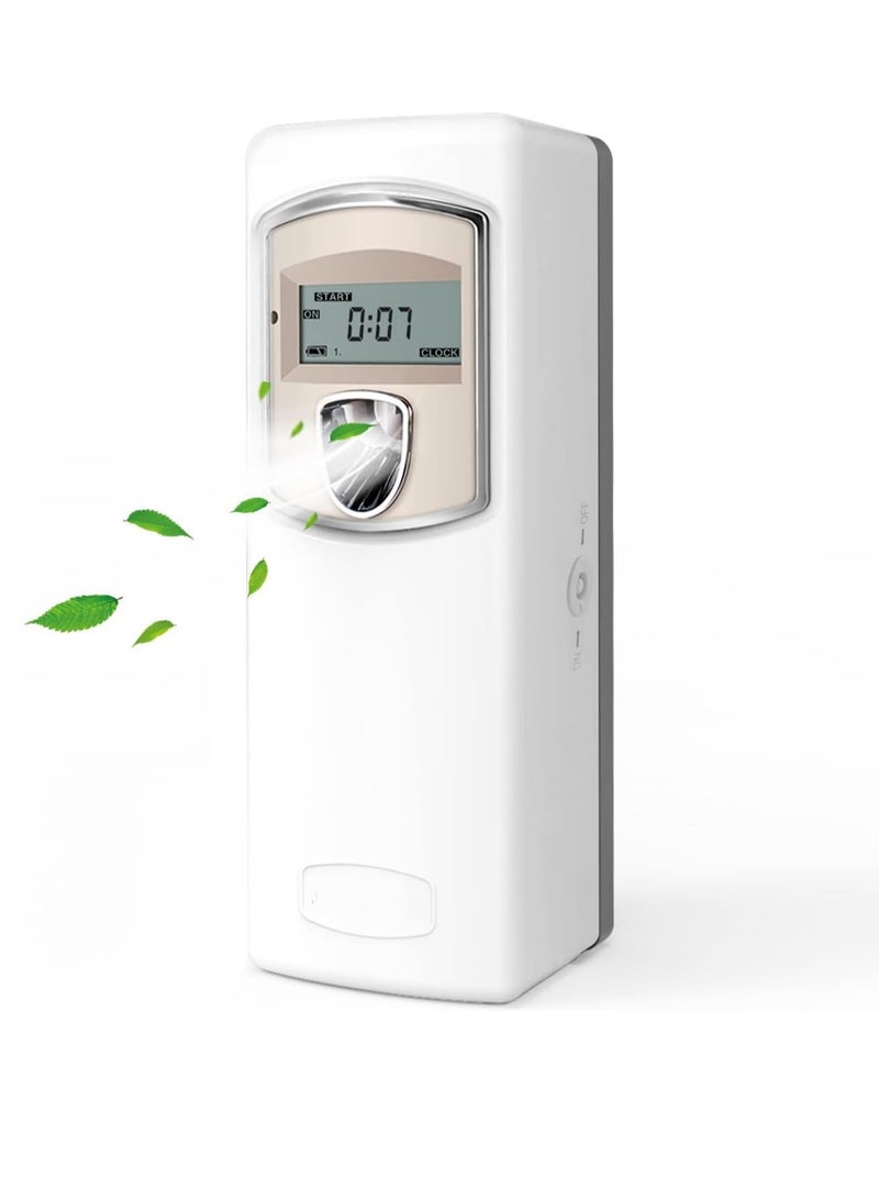 Automatic Air Freshener Spray Dispenser, LCD Fragrance Dispenser, Programmable Aerosol Spray Dispenser, Wall Mount/Free Standing Timing Spray, for Bathroom, Hotel, Office, Commercial Place White - Image 1