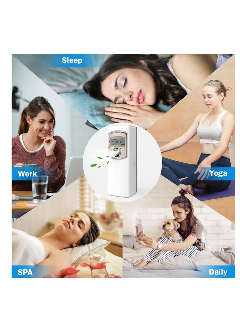 Automatic Air Freshener Spray Dispenser, LCD Fragrance Dispenser, Programmable Aerosol Spray Dispenser, Wall Mount/Free Standing Timing Spray, for Bathroom, Hotel, Office, Commercial Place White - Image 5