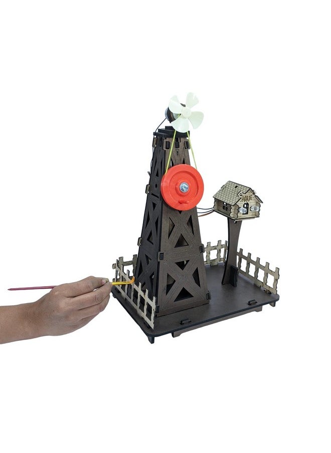StepsToDo - StepsToDo Farm Windmill Making Kit. DIY Wind Turbine Science Kit. Experimental Kit to Study Wind Power. Windmill Generator Working Model. Windmill Making Kit. - Image 1