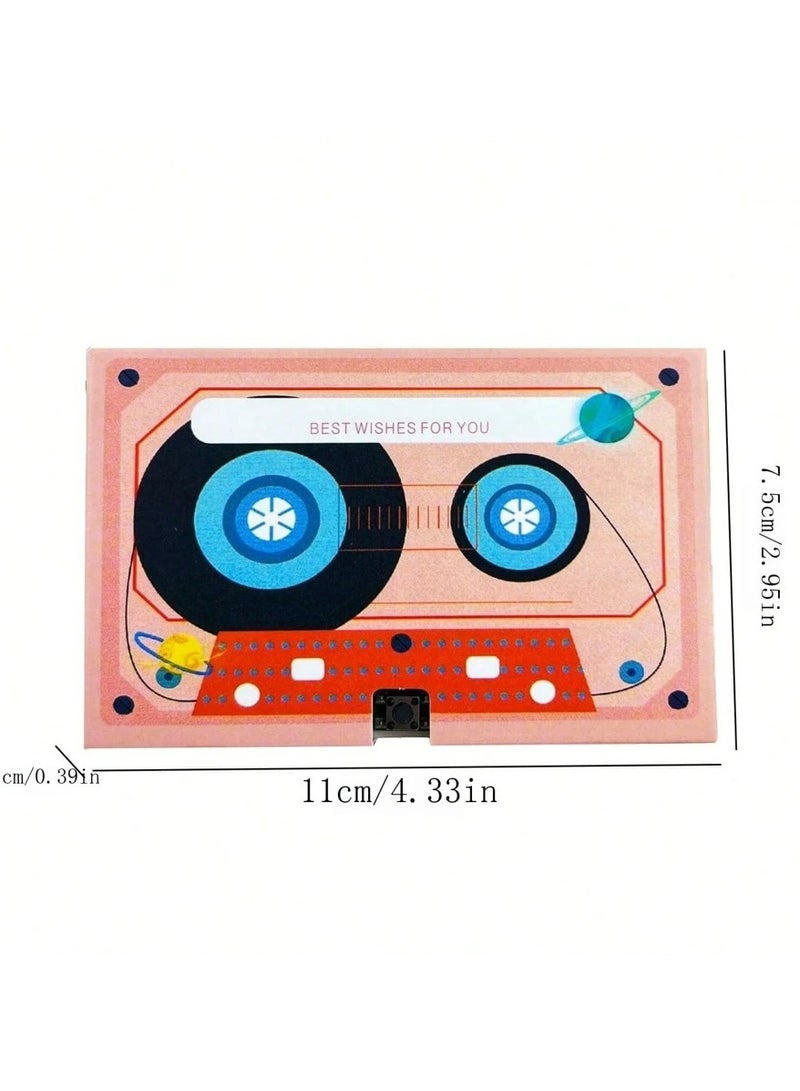 2PCS Tape Recording Greeting Card Wedding Invitations Cassette Tapes Casettes Tape Voice Recordable Talking Audio Greeting Birthday Greeting Blessing Greeting Cards Cards - Image 2