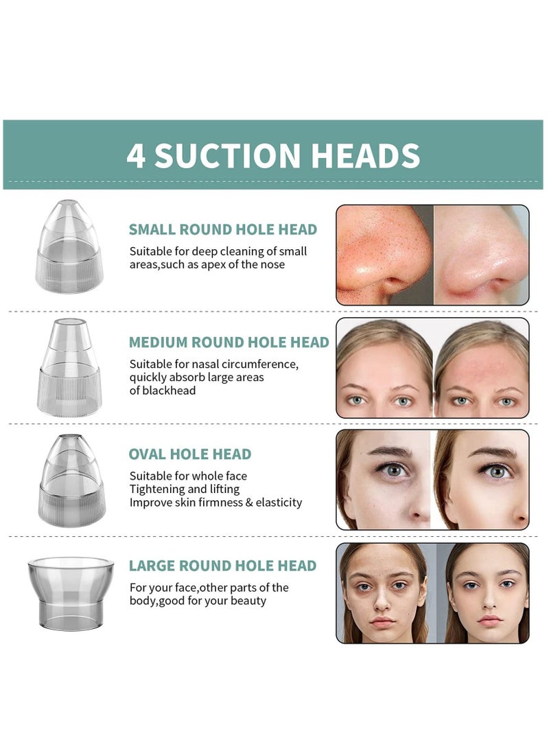 Arabest Electric Black Head Pimple Vacume Removal Tool with Hot Compress USB Rechargeable Acne Comedone Whitehead Extractor - Image 4