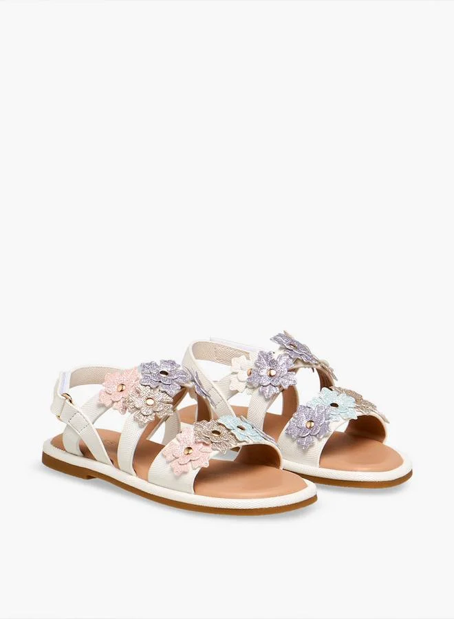 سيليست Girls Hook and Loop Strap Sandals Ramadan Collection