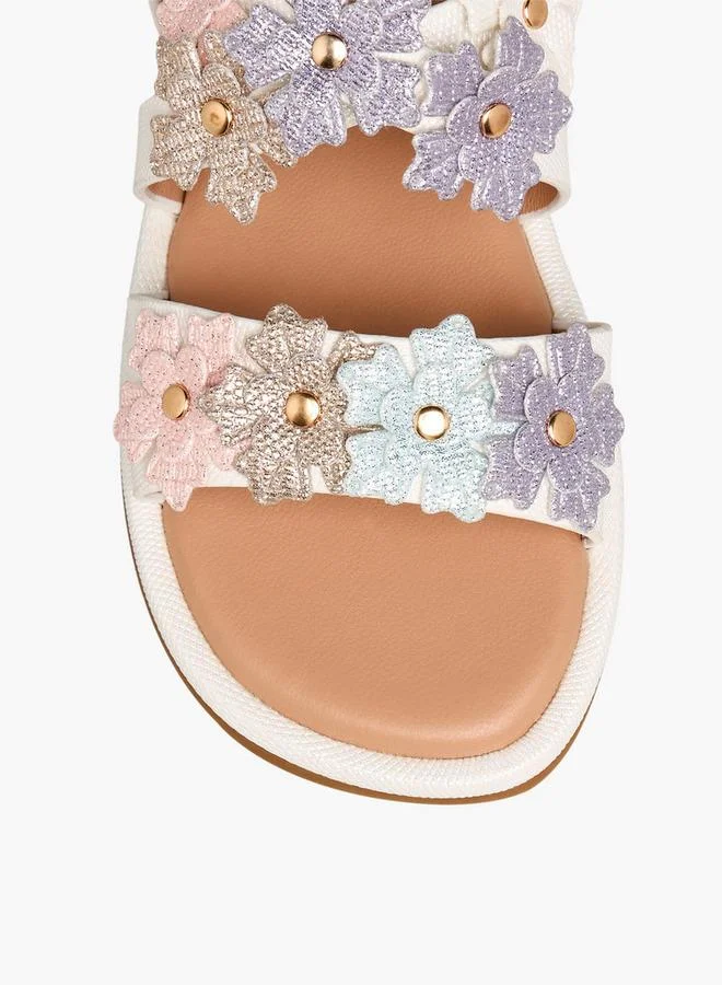 Celeste WHITE Girls Hook and Loop Strap Sandals for Women | Best Price UAE