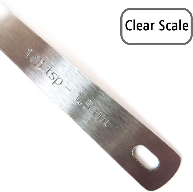 BERYLER 1PCS 1/3 Teaspoon(1/3tsp, 1/10tbsp, 1.5ml) Single Tiny Square Bowl Measuring Spoon, Small Individual Stainless Steel Measure Spoons Only - Image 3