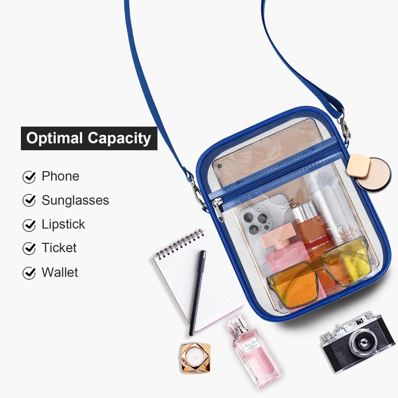 USPECLARE Clear Purse Stadium Transparent Messenger Bag Stadium Approved for Men and Women Clear CrossBody Bag - Image 4
