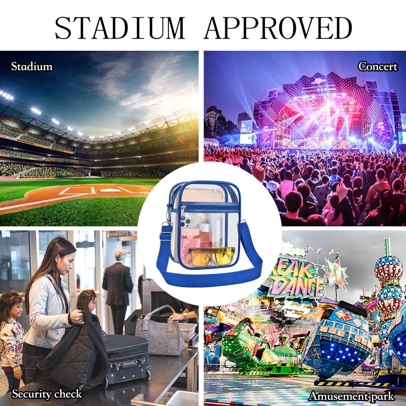 USPECLARE Clear Purse Stadium Transparent Messenger Bag Stadium Approved for Men and Women Clear CrossBody Bag - Image 5