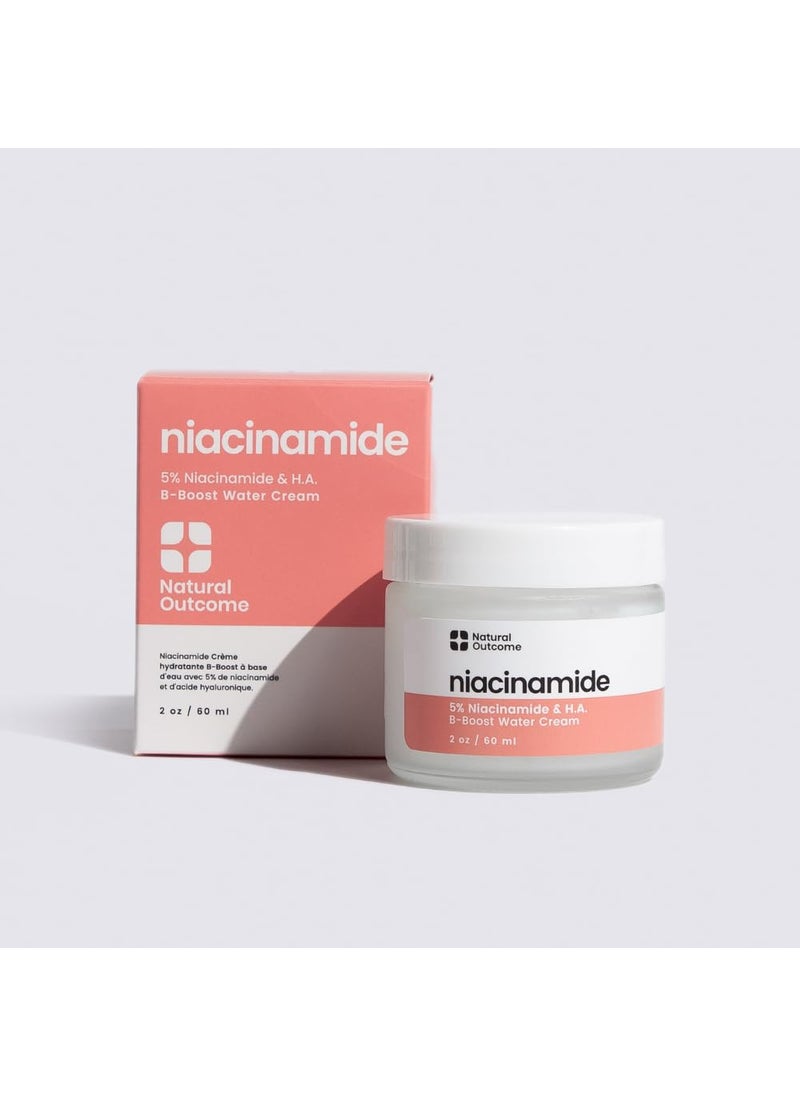natural outcome Niacinamide Moisturizer  OilFree NonComedogenic Face Moisturizer with Niacinamide Lightweight Hydrating Cream for All Skin Types Vegan Organic and CrueltyFree Skincare 