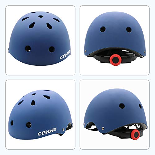 CELOID Kids Bike Helmet,Toddler Skateboard Helmets for Ages 5-8-9 Years Boys Girls,Adjustable Multi-Sport Bicycle Skateboarding Football Roller Scooter Rollerblade Balance Bike Helmet,Navy - Image 2
