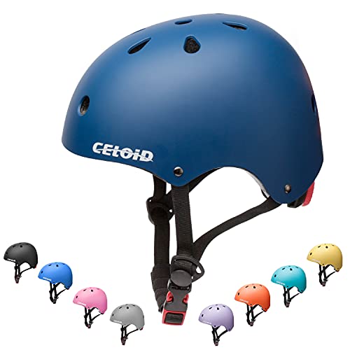 CELOID Kids Bike Helmet,Toddler Skateboard Helmets for Ages 5-8-9 Years Boys Girls,Adjustable Multi-Sport Bicycle Skateboarding Football Roller Scooter Rollerblade Balance Bike Helmet,Navy - Image 1