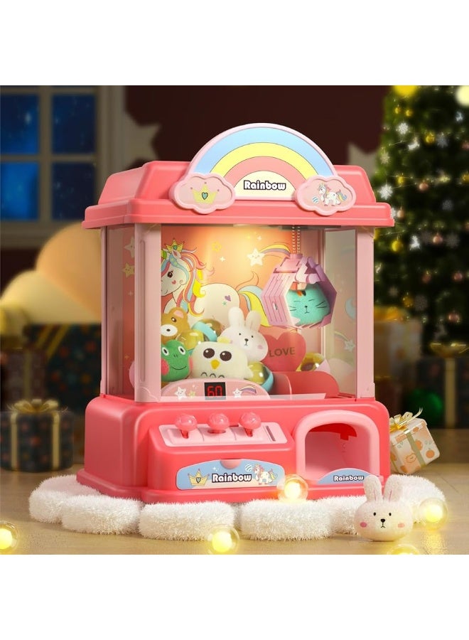 Dolive Claw Machine for Kids Mini Vending Machines Arcade Candy Indoor Claw Game Prizes Toy Electronic Pink Cool Fun Things Small Christmas Toys for Girls Gifts for Girl 5 6 7 8 9 10 Year Old - Image 1