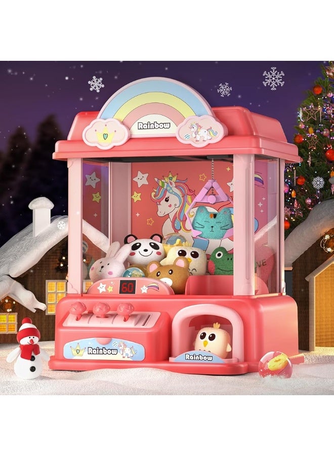Dolive Claw Machine for Kids Mini Vending Machines Arcade Candy Indoor Claw Game Prizes Toy Electronic Pink Cool Fun Things Small Christmas Toys for Girls Gifts for Girl 5 6 7 8 9 10 Year Old - Image 2