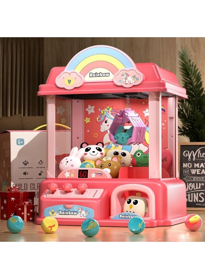 Dolive Claw Machine for Kids Mini Vending Machines Arcade Candy Indoor Claw Game Prizes Toy Electronic Pink Cool Fun Things Small Christmas Toys for Girls Gifts for Girl 5 6 7 8 9 10 Year Old - Image 4