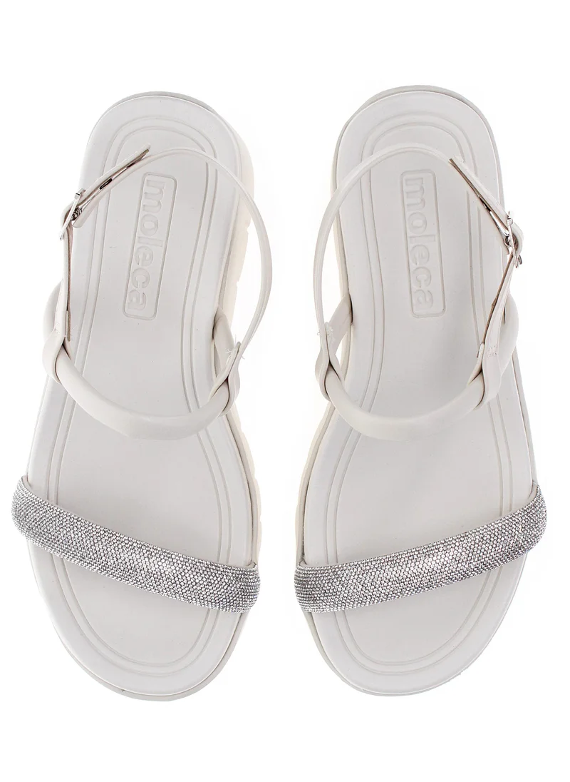 Moleca Off-White Mid Heel Sandals for Women – Stylish & Comfortable Footwear for Any Occasion for Women | Best Price UAE