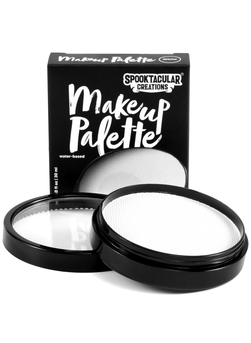 Spooktacular Creations - Spooktacular Creations Halloween Makeup Face Body Paint Waterproof Foundation Cream Cake Tub Halloween Party Cosplay Clown Sfx Costume and Dress Up Makeup for Adult and Kids 1 Oz White - Image 1