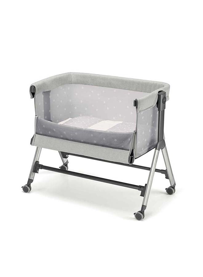 cam Sempreconte Baby Co Bed Cradle, Baby Cot, Rocking Cradle, Convertible, Foldable,  Essential Sleeping Portable, Crib, bed side crib- Silver Stars - Image 2