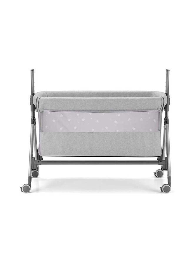 cam Sempreconte Baby Co Bed Cradle, Baby Cot, Rocking Cradle, Convertible, Foldable,  Essential Sleeping Portable, Crib, bed side crib- Silver Stars - Image 4