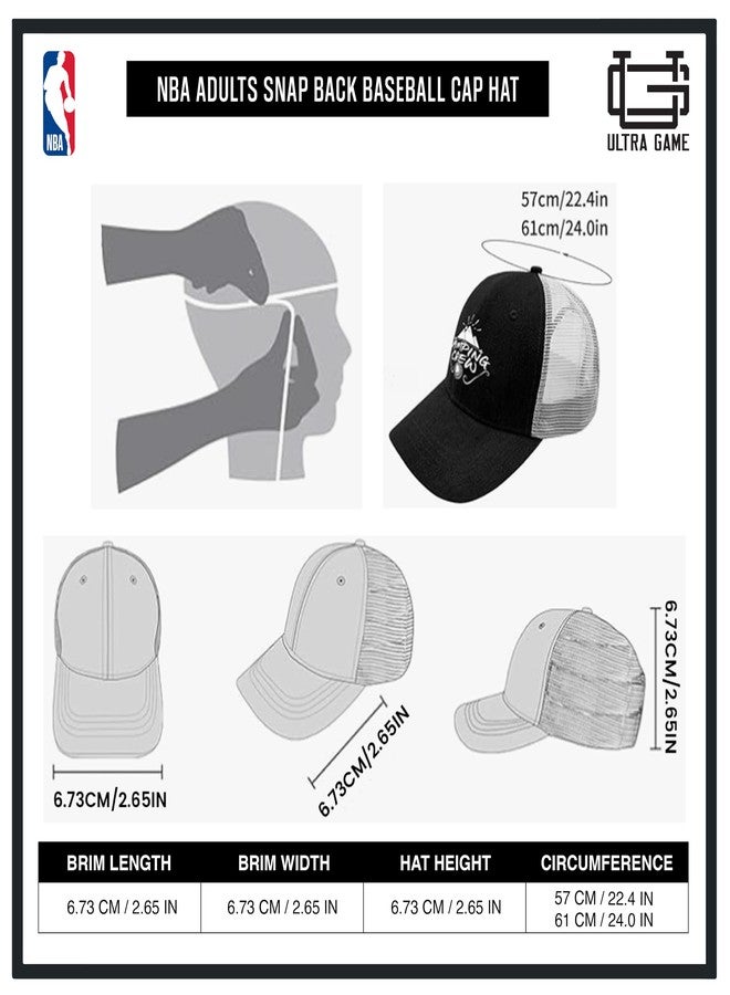 Ultra Game Men’s NBA Official Twill Snap Back Ultimate Baseball Cap Hat, Chicago Bulls, Black, One Size - Image 5