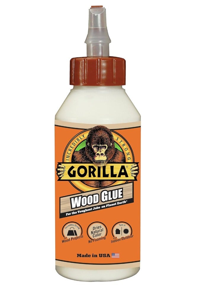 Gorilla Gorilla Wood Glue, 8 Ounce aBottle, (Pack of 1)  - Image 1