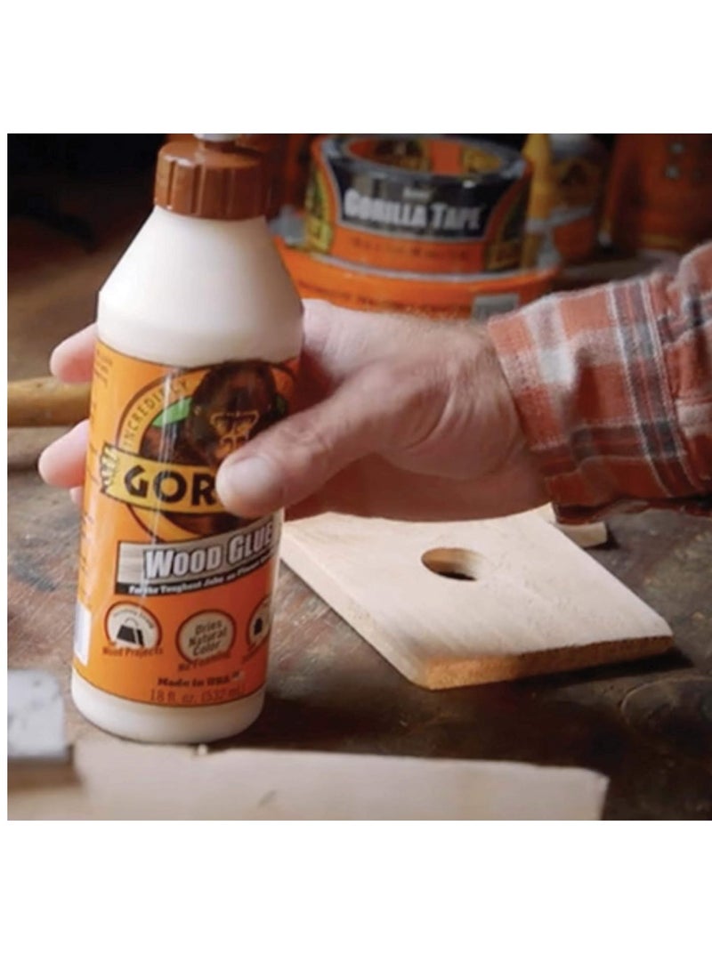Gorilla Gorilla Wood Glue, 8 Ounce aBottle, (Pack of 1)  - Image 2