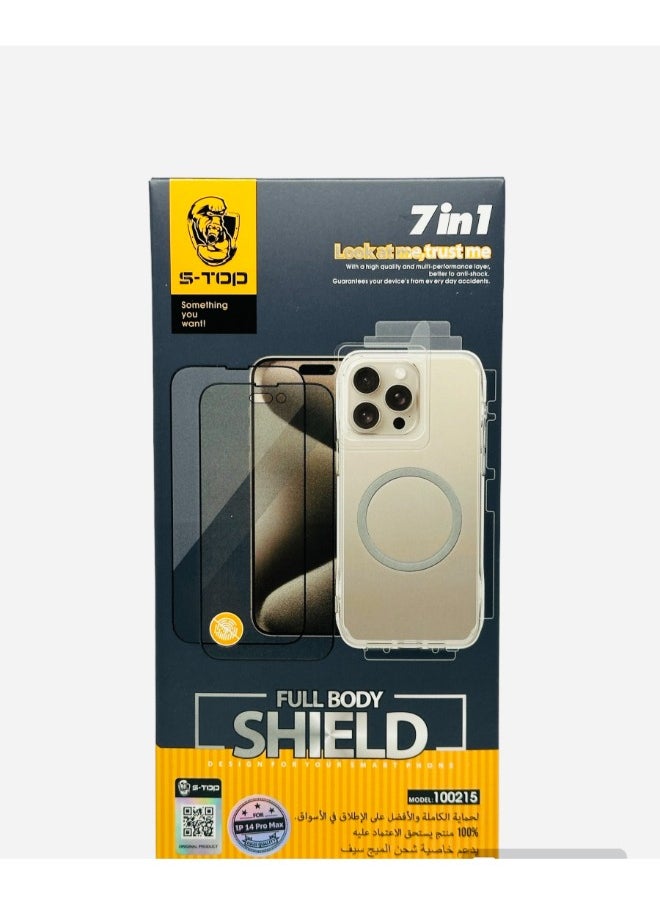Full Protection for iPhone 14 Pro Max Package 7 in 1 All in 1 case cover screen protector