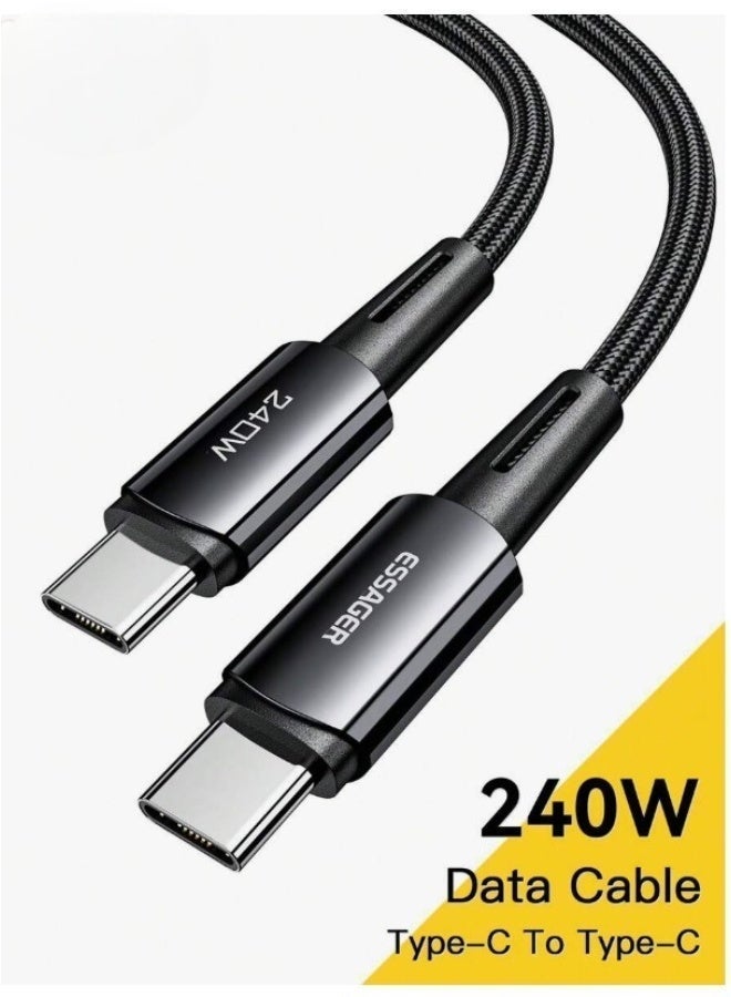 Essager 240W Super Fast Charging Cables Type C To USB Type C Wire Cable 5A For Xiaomi Samsung Huawei Macbook iPad Data Cord - Image 1