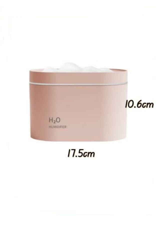 Humidifier,Portable Mini Humidifier,Diffusers– Double Spray Cold Mist Snow Mountain Design, USB Powered, Ultra-Quiet Personal Air Humidifier for Baby Room, Bedroom, Office, Travel & Desktop Use – Compact & Stylish for Home and On-the-Go(Pink)  - Image 2