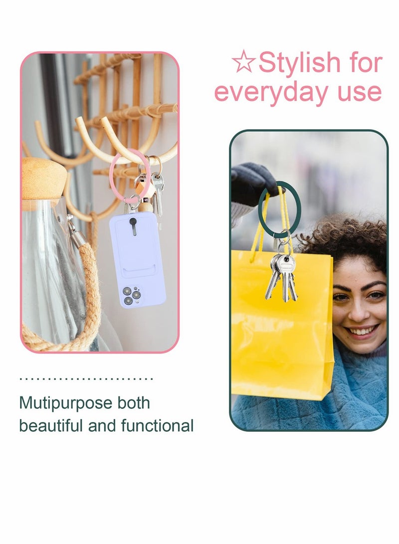 KASTWAVE Cell Phone Lanyard Tether, Universal Lanyard Replacement Patch Part, Durable PVC Connector with Metal Ring Compatible with Most Smartphones Case and All Lanyard, 4 Pack, Include Wrist Lanyard - Image 5