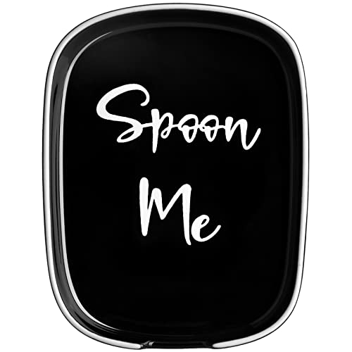 Ceramic Spoon Rest for Stove Top DAYYET Large Spoon Holder Spoon Rest for Kitchen Counter HeatResistant Cooking Utensil Rest Black Kitchen Decor and Accessories