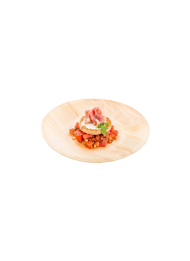 Restaurantware Restaurantware-7.5 Inch Wood Plates, 200 Round Disposable Wooden Plates - Durable, Sustainable, Poplar Wood Dinner Plates, Greaseproof, For Parties, Banquets, Catered Events Or Weddings  - Image 2