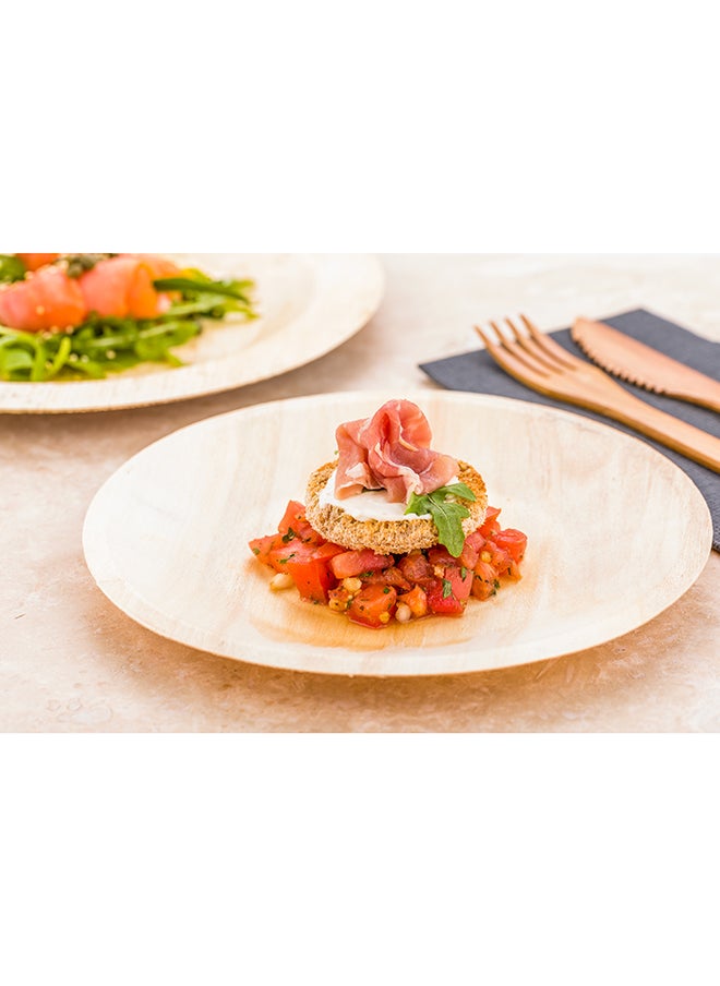 Restaurantware Restaurantware-7.5 Inch Wood Plates, 200 Round Disposable Wooden Plates - Durable, Sustainable, Poplar Wood Dinner Plates, Greaseproof, For Parties, Banquets, Catered Events Or Weddings  - Image 3