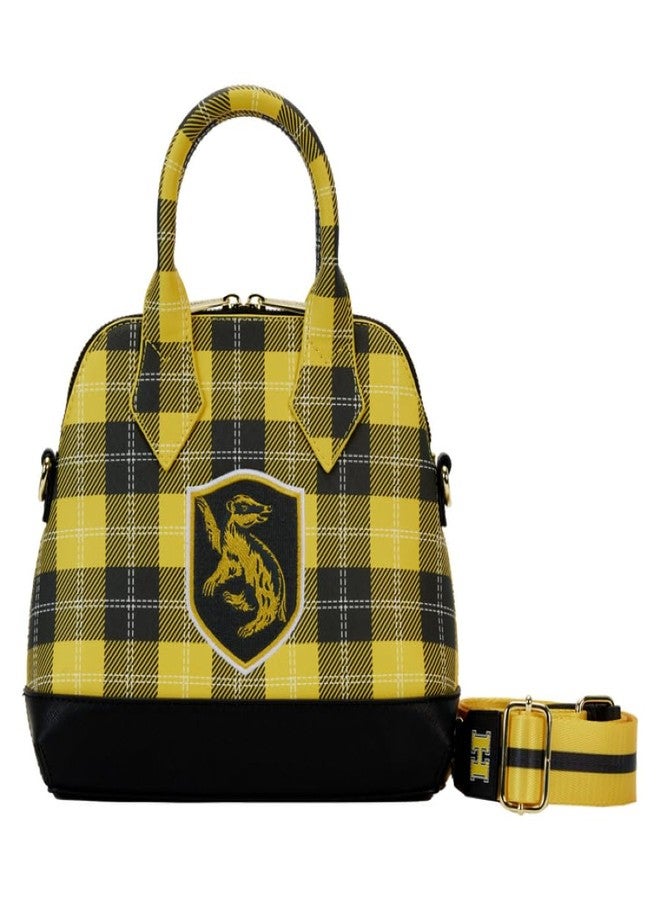 Loungefly WB Harry Potter Varsity Huffelpuff Plaid Crossbody - Image 1