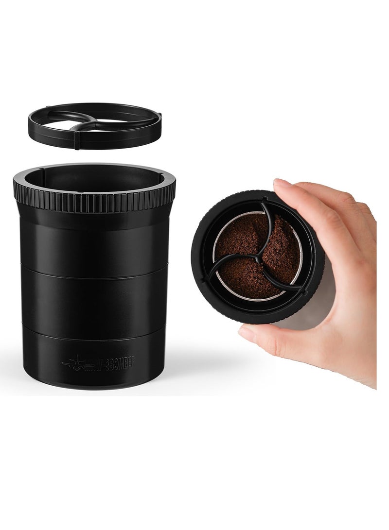 Excefore Moka Pot Powder Distributor, Coffee Distributor, Coffee Stirrer, 3-6 Cups Universal Moka Coffee Dosing Funnel, Coffee Residual Powder Collection Pot Accessories - Image 1