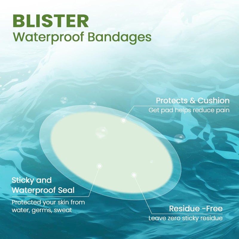 Bukihome Gel Blister Hydrocolloid Bandage Pads Bukihome 24 Count Blister Cushions for Foot Toe Heel  Water Resistant Bandages Blister Pads for Prevention  Recovery Variety Pack - Image 2