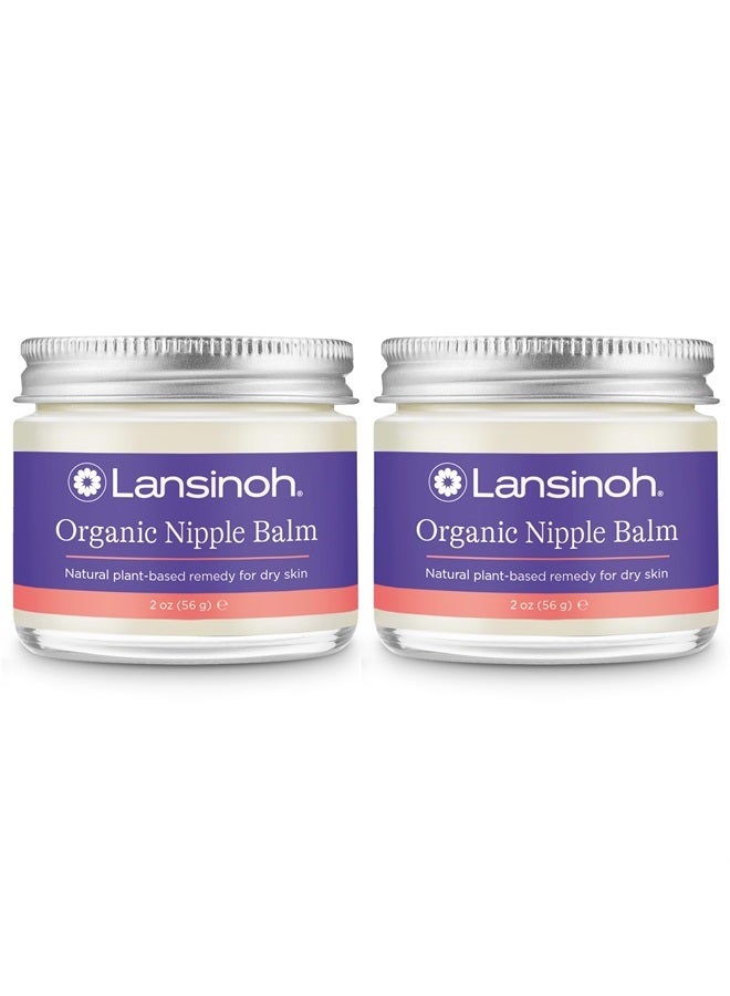 Lansinoh بلسم الحلمة العضوي، أساسيات الرضاعة الطبيعية، عبوتين، 4 أونصات إجمالي - Image 1