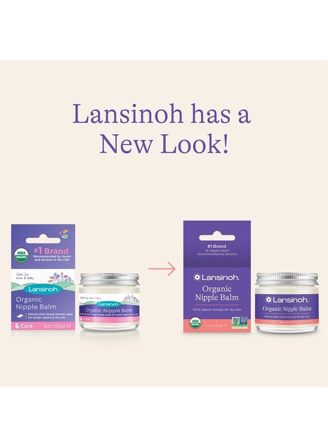 Lansinoh بلسم الحلمة العضوي، أساسيات الرضاعة الطبيعية، عبوتين، 4 أونصات إجمالي - Image 2