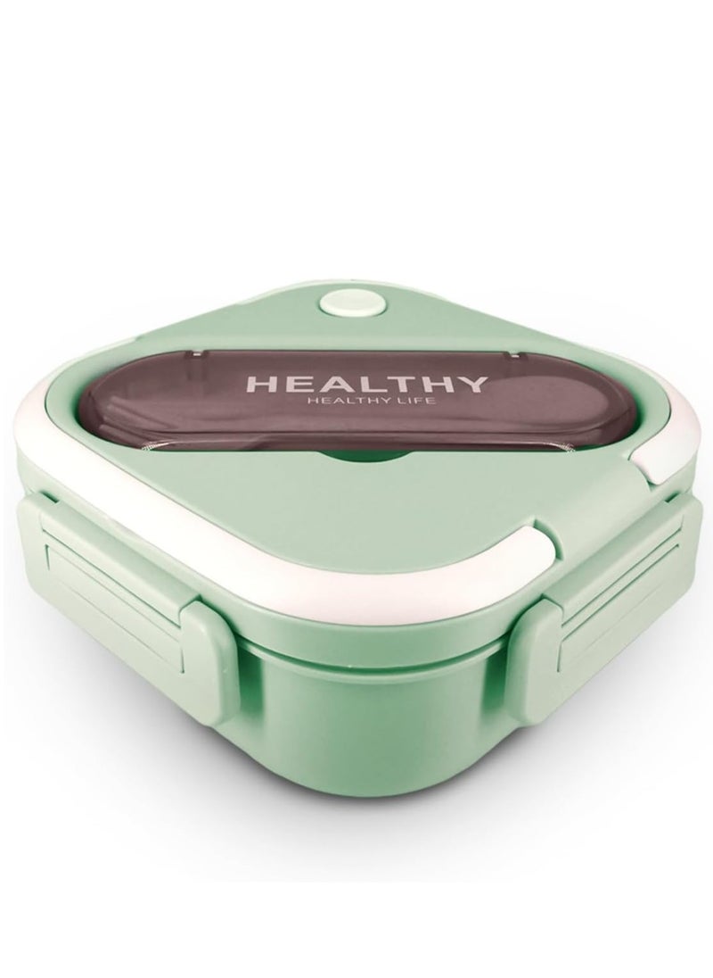 Generic - Healthy Lunch Box Container, 1300ml Capacity, Leak-Proof Design with spoon and fork - Image 1