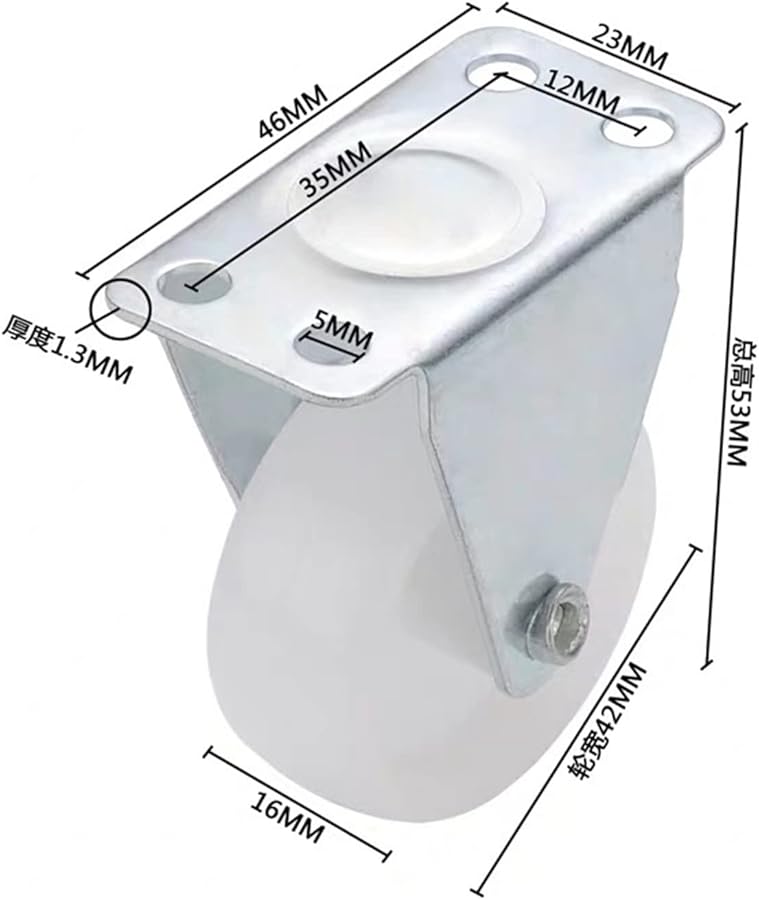 Universal Swivel Casters 30KG Capacity 2Pcs PP Nylon Wheels For Furniture Trolley - Image 3