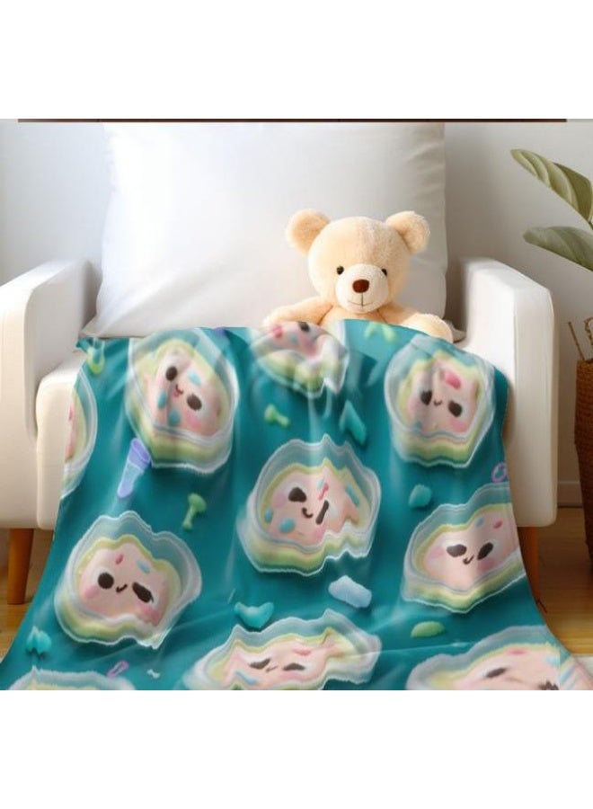 general Baby and children's cartoon flannel thin blanket (warm and comfortable, suitable for sleep, game use) 70cm*100cm - Image 3