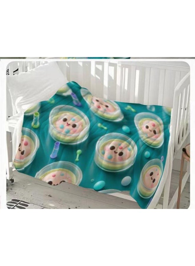 general Baby and children's cartoon flannel thin blanket (warm and comfortable, suitable for sleep, game use) 70cm*100cm - Image 2