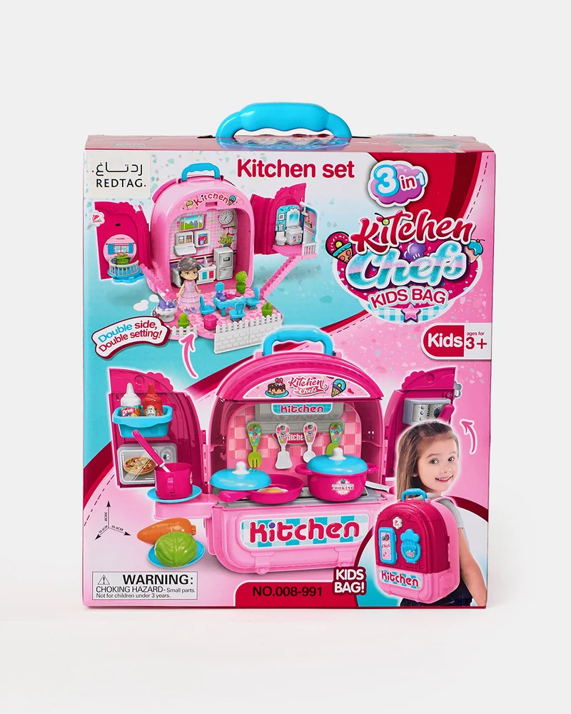 REDTAG Girls Pink Printed Kitchen Set