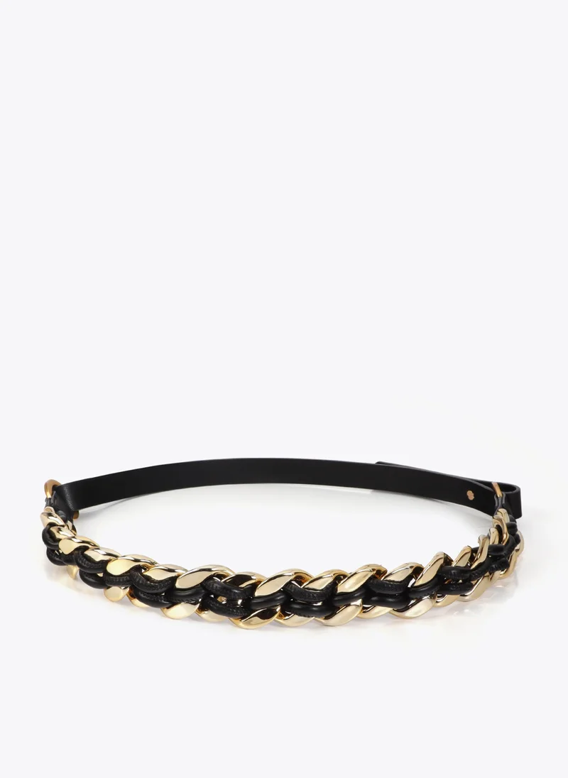 Lola Casademunt Combined Chain Belt with Leather Effect