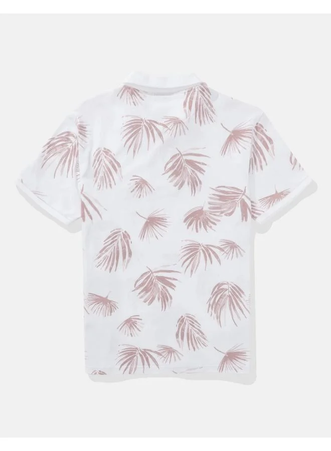 امريكان ايجل AE Flex Pique Tropical Print Polo Shirt